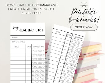 Reading List Bookmark / Reading List BookTracker
