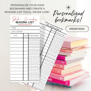 Personalized Reading List Bookmark / Reading List BookTracker