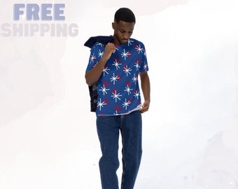 Patriotic Blue T-shirt for Men