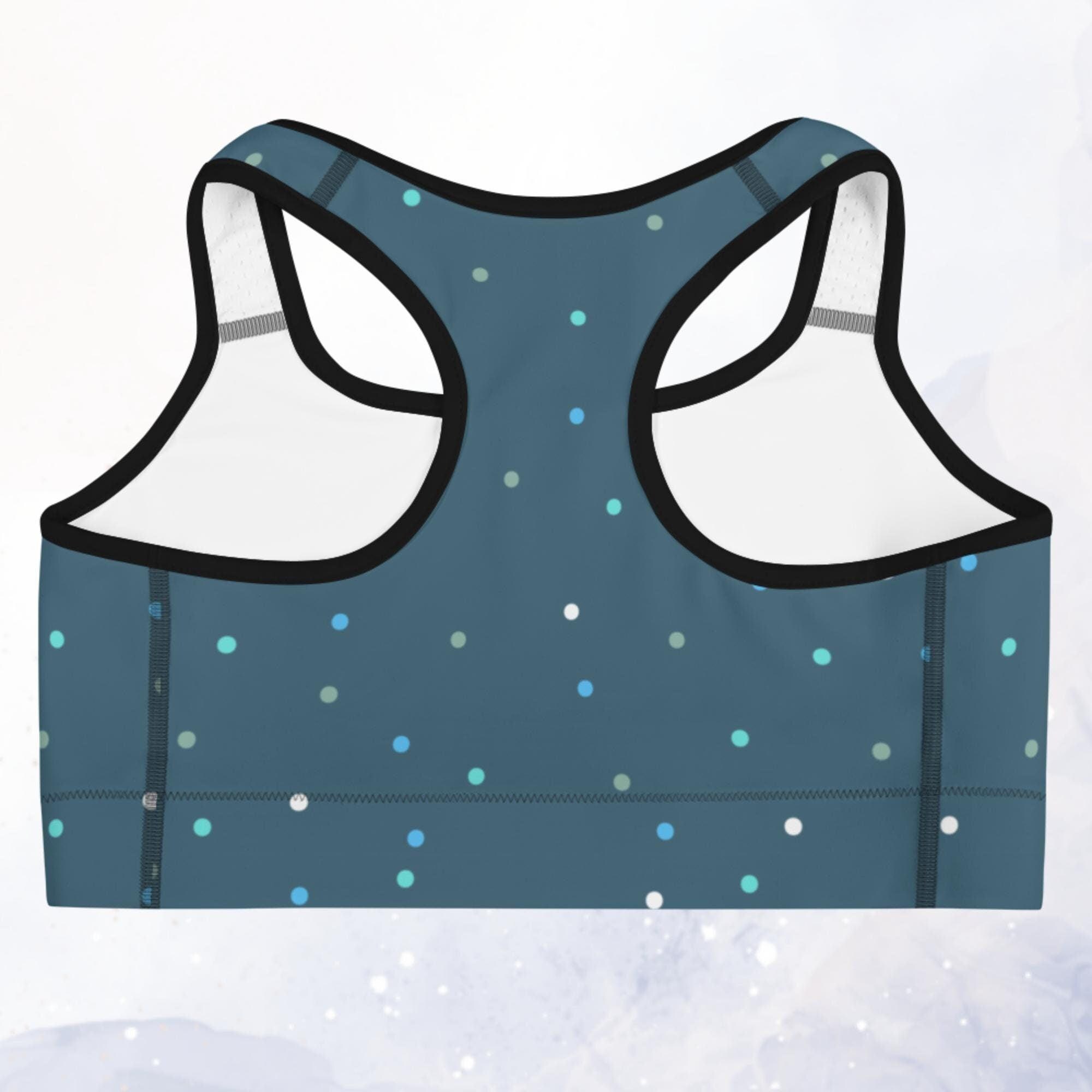 Chocolate Brown Polka Dot Sports Bra main image 0