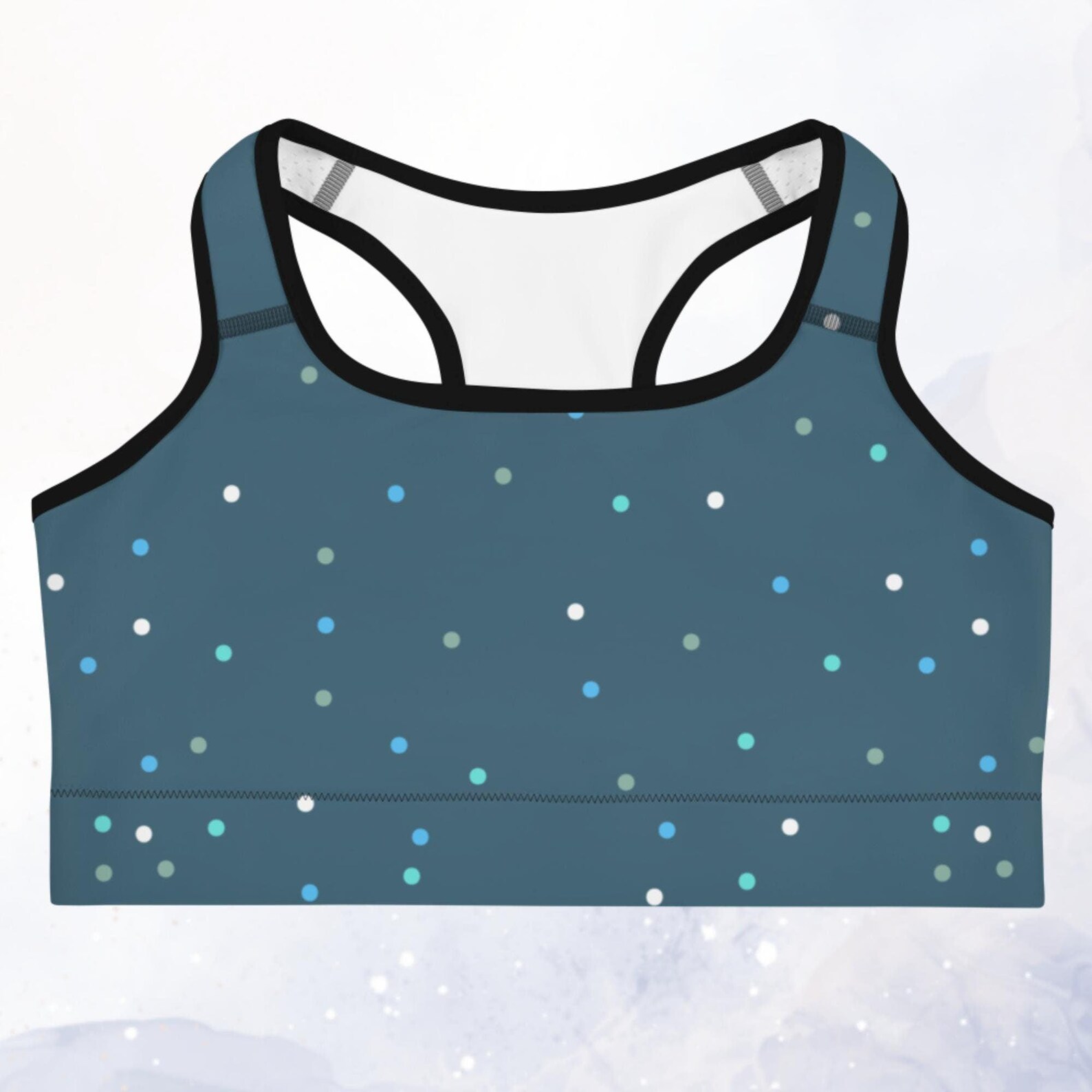 Brown Polka Dot Sports Bra