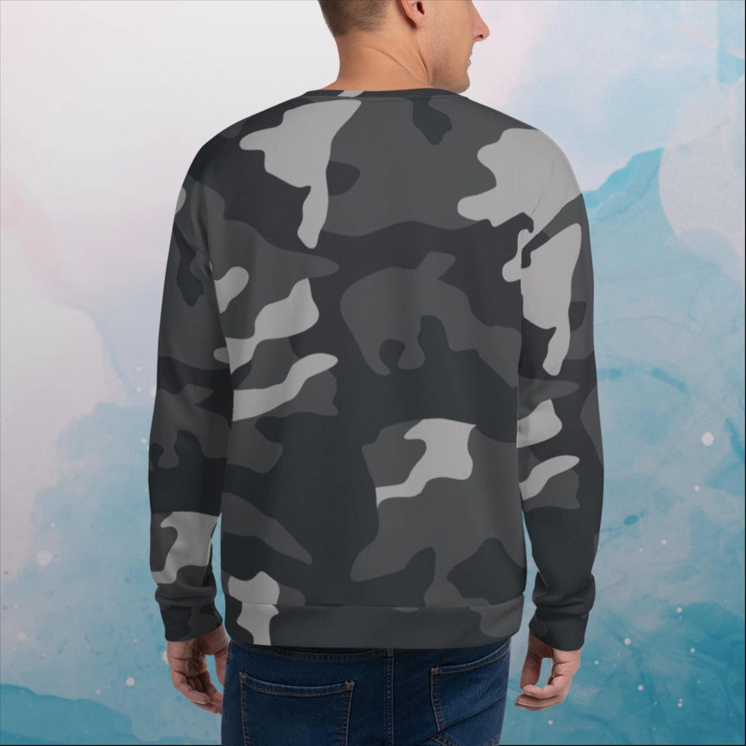 Grey Camouflage Print Women's Sweatshirt main image 0
