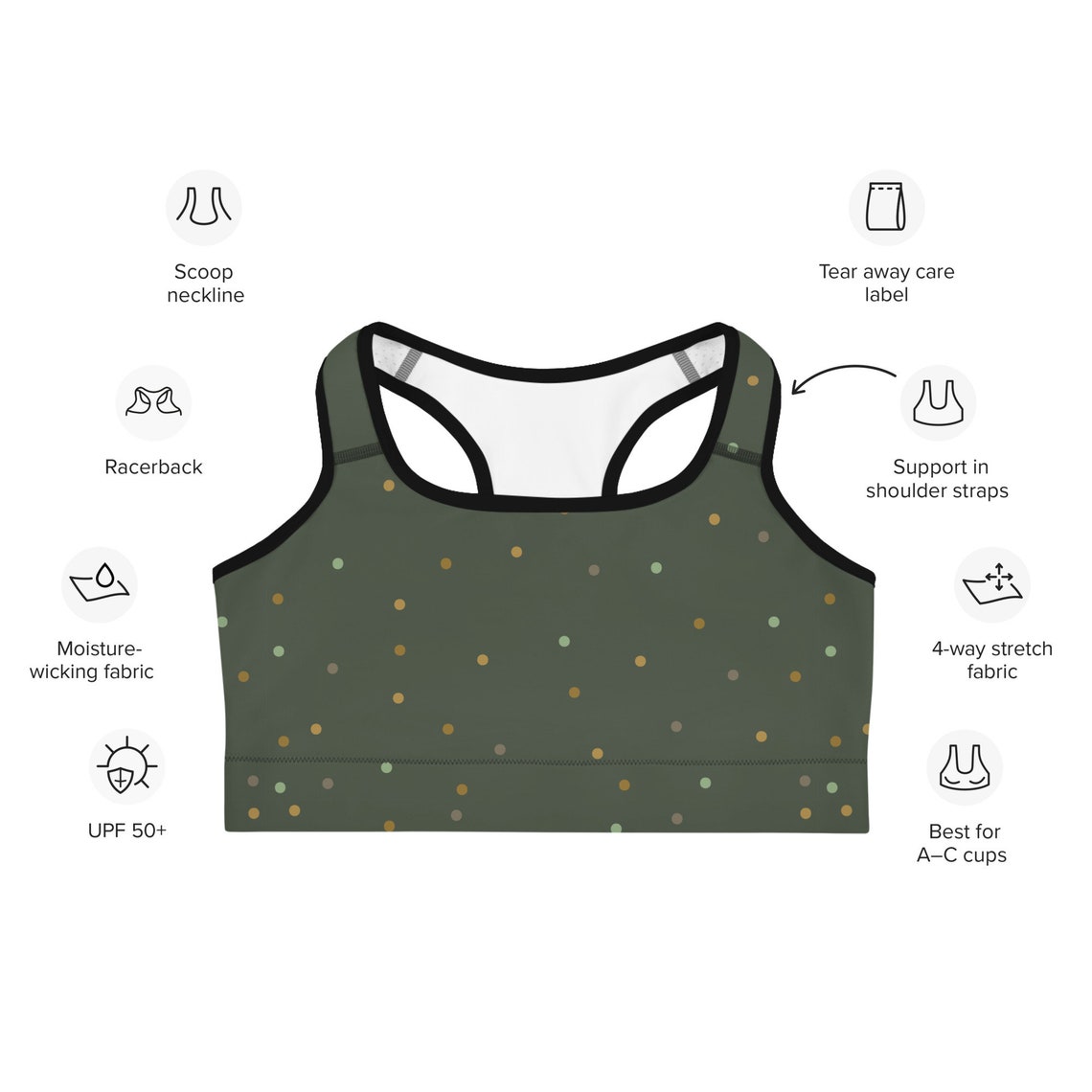 Y-Back Bra – JunipHer (Forest Green) main image 0