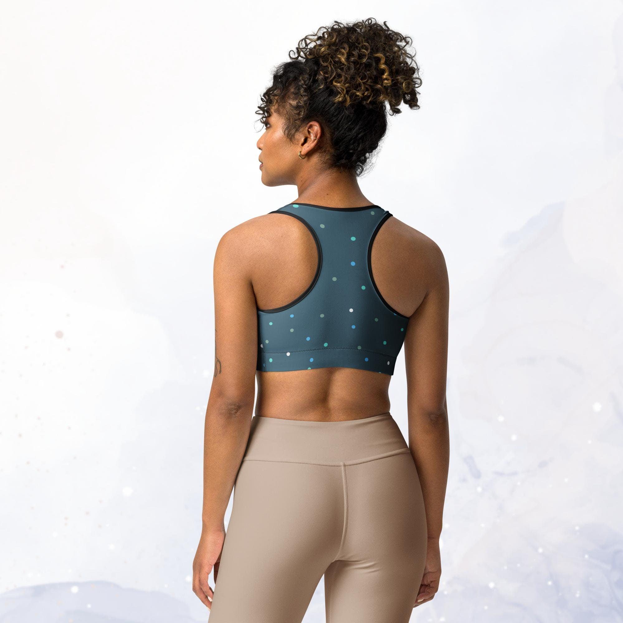 Brown Tiny Polka Dot Sports Bra