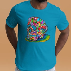 Color Block Skull Unisex t-shirt