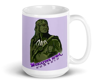 Muscatine Native Statue Mug