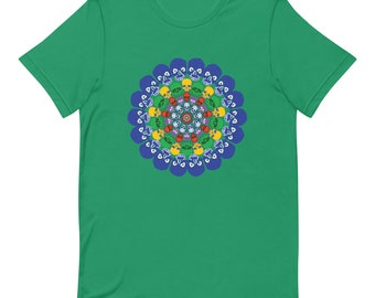 T-shirt met radiale schedels