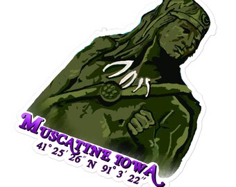 Muscatine Native Statue Stickers