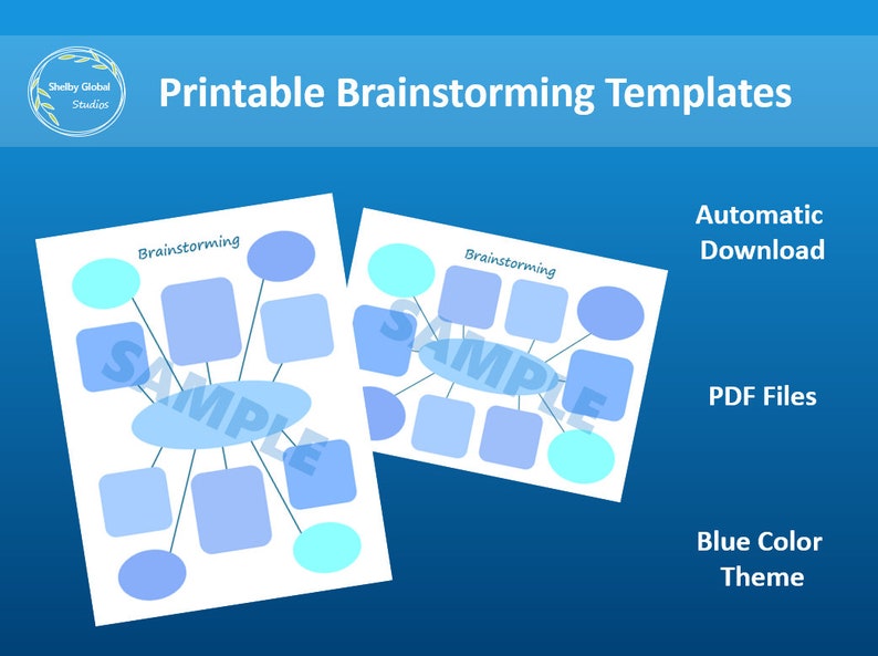 Printable Brainstorming Template, Mind Map Planner, Brain Dump Page ...