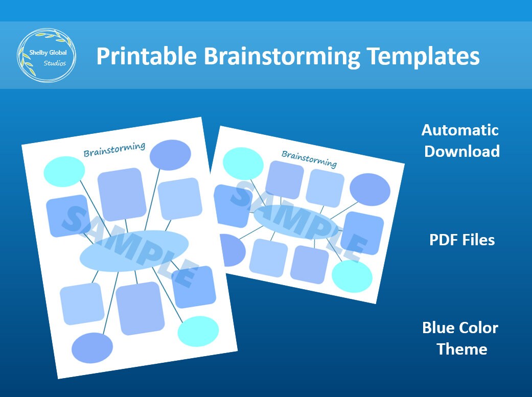 Printable Brainstorming Template, Mind Map Planner, Brain Dump Page ...