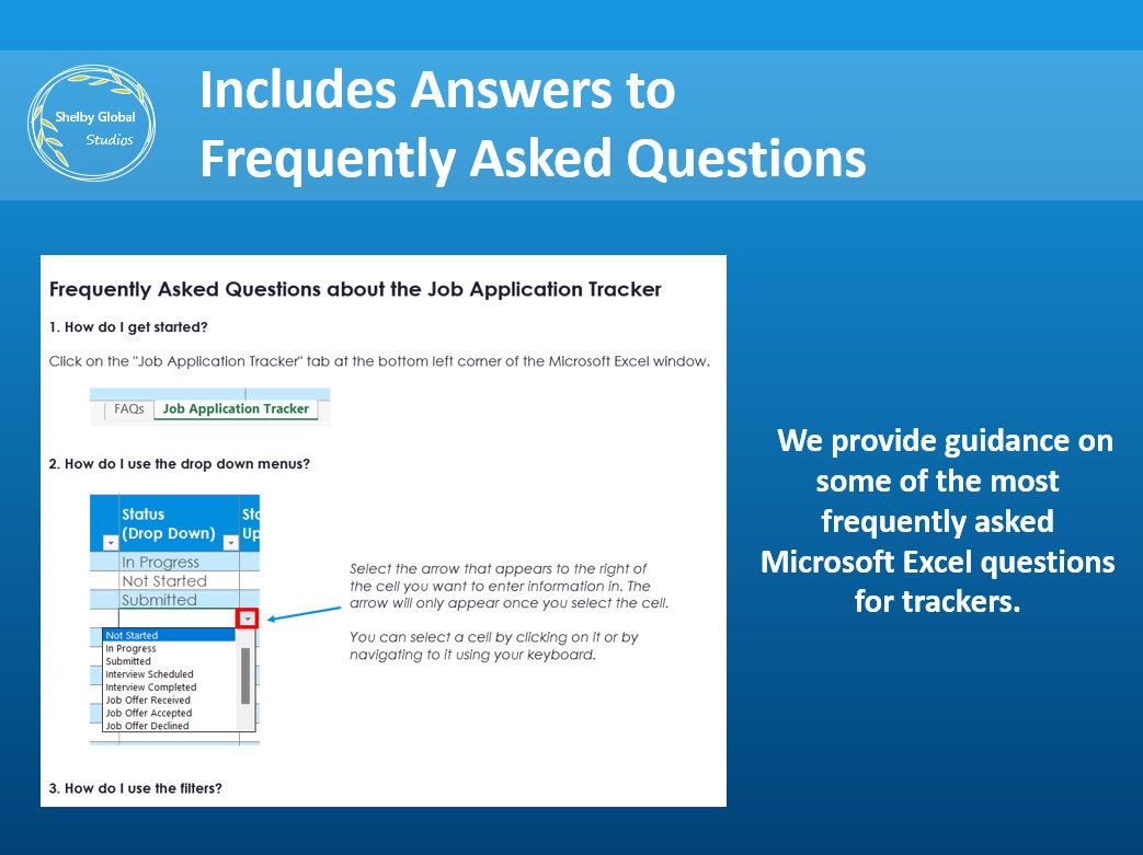 Simple Job Application Tracker for Excel, Easy to Use Job Template for
