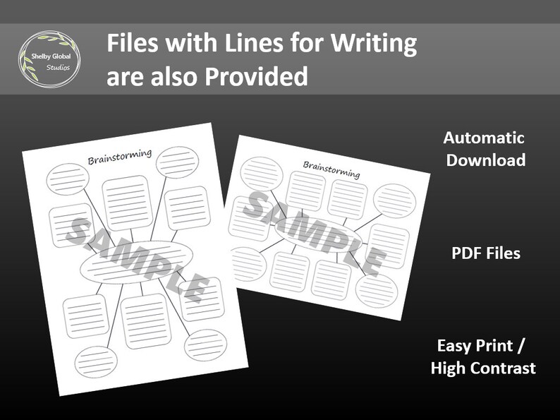 Printable Brainstorming Template, Mind Map Planner, Brain Dump Page ...