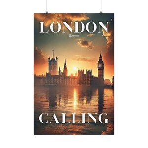 London Calling Art Print – Big Ben & Westminster at Sunset | Iconic British Skyline Wall Art by Destination Guidebook