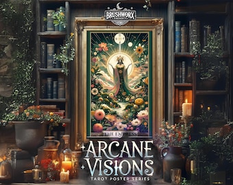 The Empress Tarot Poster | Arcane Visions | Digital Wall Art Download | Major Arcana Print | Mystical Witchy Decor | Fantasy Illustration