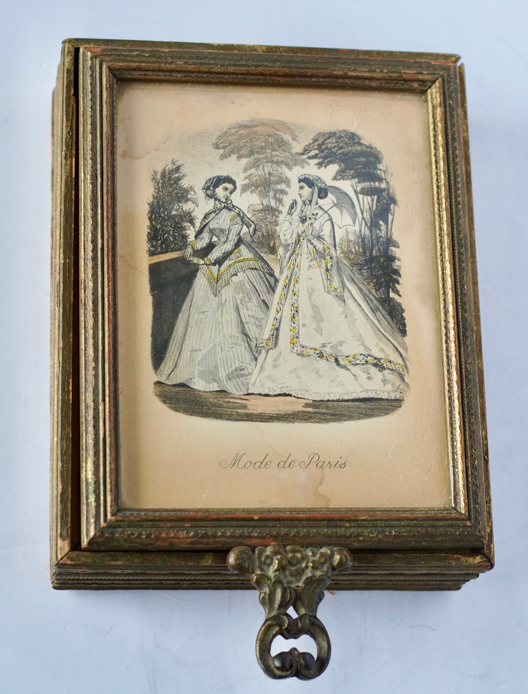 Antique Wooden Victorianstyle Vanity/ Jewellery Box With Etsy