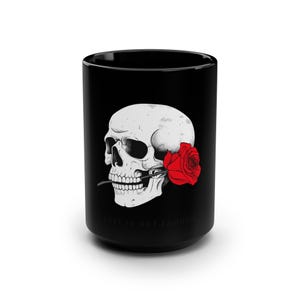 Gothic Skull Mug, Edgy Coffee Cup for Skull Lovers, Perfect for Halloween, Unique Gift, Home Decor, Love is Not Enough