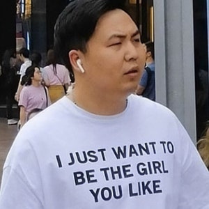 I just want to be the girl you like, Y2k Graphic Tee, Trendy Y2k Tshirt, Y2k Aesthetic, trashy Y2K,Y2k Baby Tee, cursed t-shirt, Meme Shirt