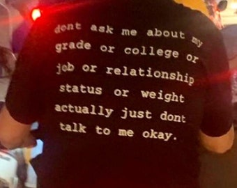 Don't talk to me , Y2k Graphic Tee, Trendy Y2k Tshirt, Y2k Aesthetic, trashy Y2K Shirt, Y2k Baby Tee, Y2k Party Shirt, Y2K Slogan Shirt