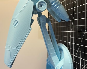 Busto de droide de batalla B1, modelo 3D IMPRESO a escala 'completa' o media (estilo cinematográfico), arte de fan imprimible en 3D
