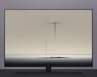 Modern TV Art Frame - Digitale abstracte kunst voor Samsung Frame TV, licht en schaduw