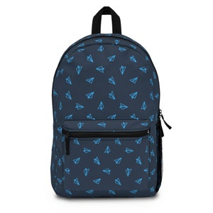 Paper Airplanes Backpack, Navy Backpack, Airplane School Bag, Back to School, Back to School Item, Aviator Bag, Pilot Bookbag