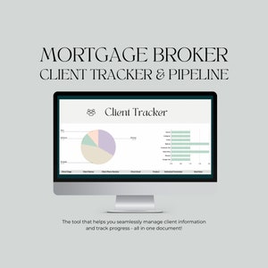 Mortgage Broker Client Tracker & Pipeline | Google Sheet Template Spreadsheet | Loan Officer Lead Referral | Lender Client Management