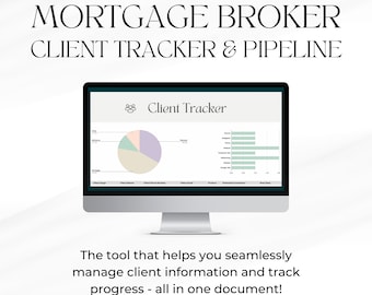 Mortgage Broker Client Tracker | Lead Pipeline Google Sheet Template