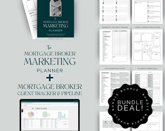 Mortgage Broker Marketing Planner | Client Lead Tracker (PDF & Google Sheet)
