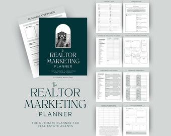 Planejador de Marketing Imobiliário para Corretores de Imóveis | Geração de Leads, Mídias Sociais, Estratégia de Conteúdo e Planejamento de Negócios | PDF com 30 páginas