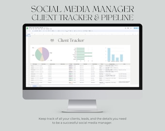 Social Media Manager Client Tracker | Lead Organization on Google Sheets (Digital Workflow Solution)