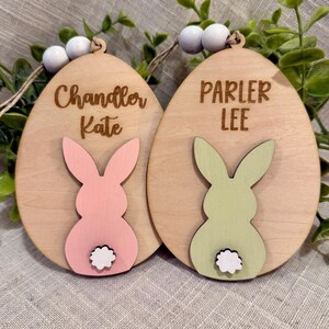 Easter Basket Name Tag - Bunny - Egg - Personalized