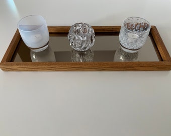 Wood Frame Mirror/Mirror Tray