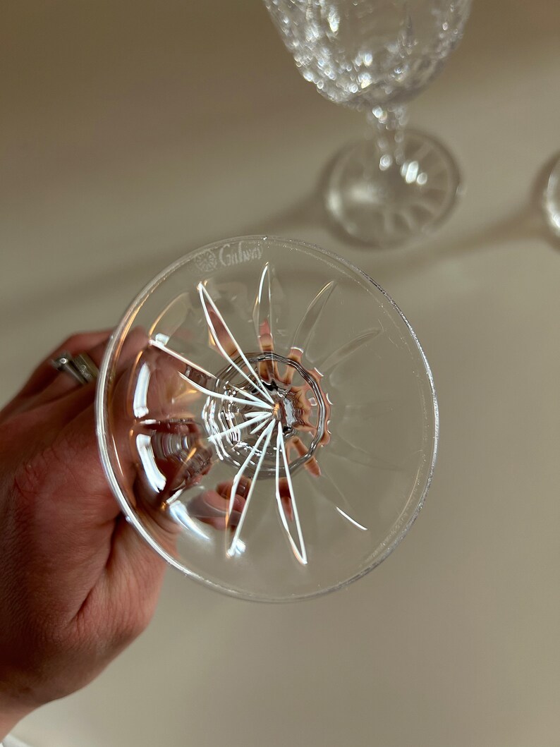 Galway Crystal Wine Glasses Set of 3 Etsy