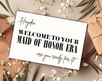 Taylor Swift Inspired Maid of Honor Proposal Card | Editable DIY Template (Digital Download)
