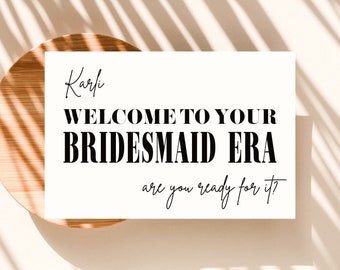Eras Tour Bridesmaid Proposal Card | Customizable Wedding Party Card (Digital Download)