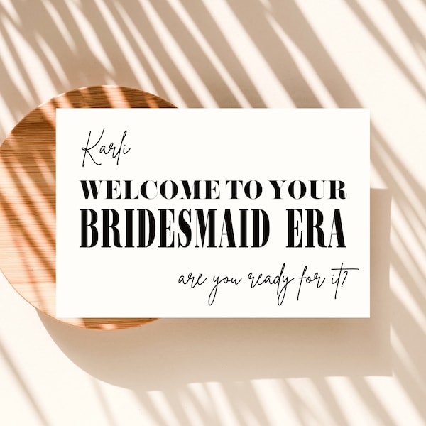 Eras Tour Bridesmaid Proposal Card | Bridesmaid Proposal Card | Taylor Swift Bridesmaid Card | Customizable Bridesmaid Card | DIY Bride