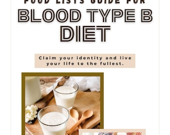 Blood Type B Food List Guide (PDF Download)