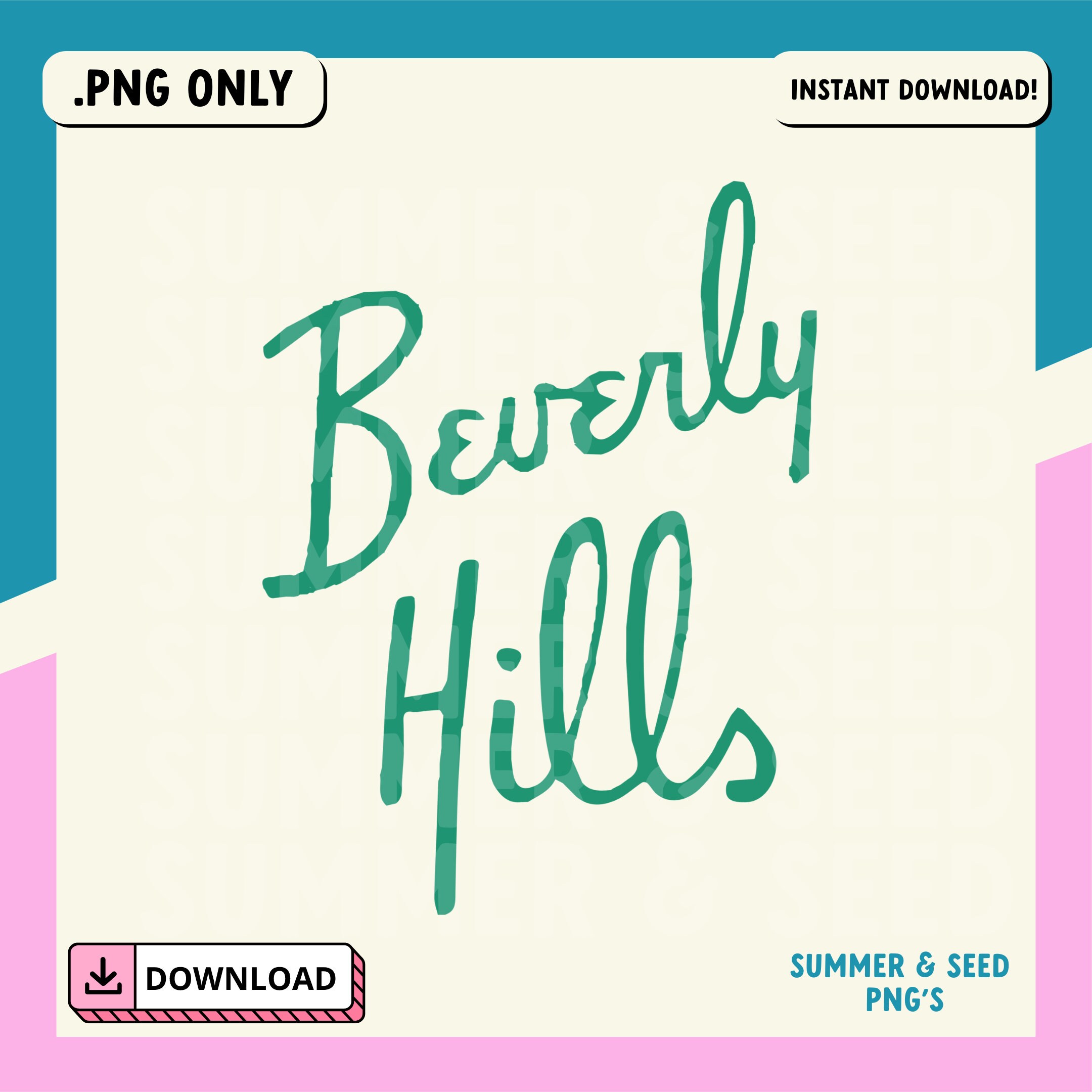 Beverly Hills Png Retro California Png Bachelorette Party Etsy