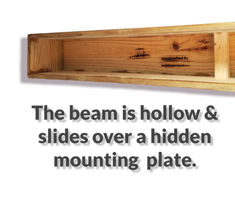 Rustic barn beam hollow floating fireplace mantel. Aged, vintage weathered antique look. Handmade from solid rough circular sawn pine wood. Custom made color and size specifications. Farmhouse, lodge, country theme, log cabin or Tuscany style.#mantle