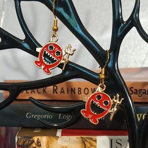 Big Round Demon! - Devil Halloween Earrings