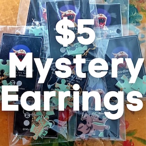 Mystery Puzzle Earrings - Cat Series