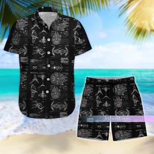 Darth Vader Death Star Star Wars Shirts Summer Hawaiian Shirt And Short