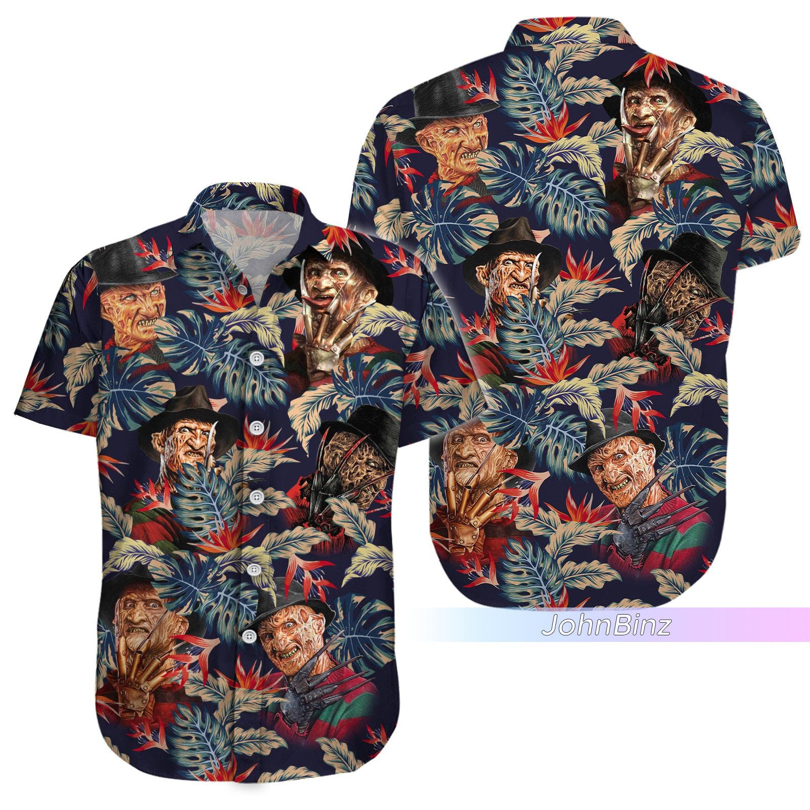 Freddy Krueger Shirt, Freddy Krueger Hawaiian Shirt, Horror Movie Shirt