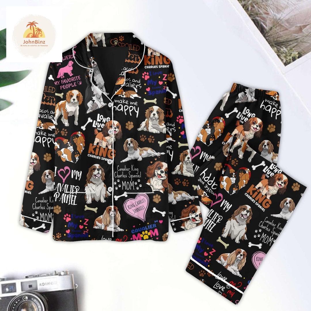 Christmas Cavalier Dog Pajamas, Cavalier King Charles Spaniel Pajamas