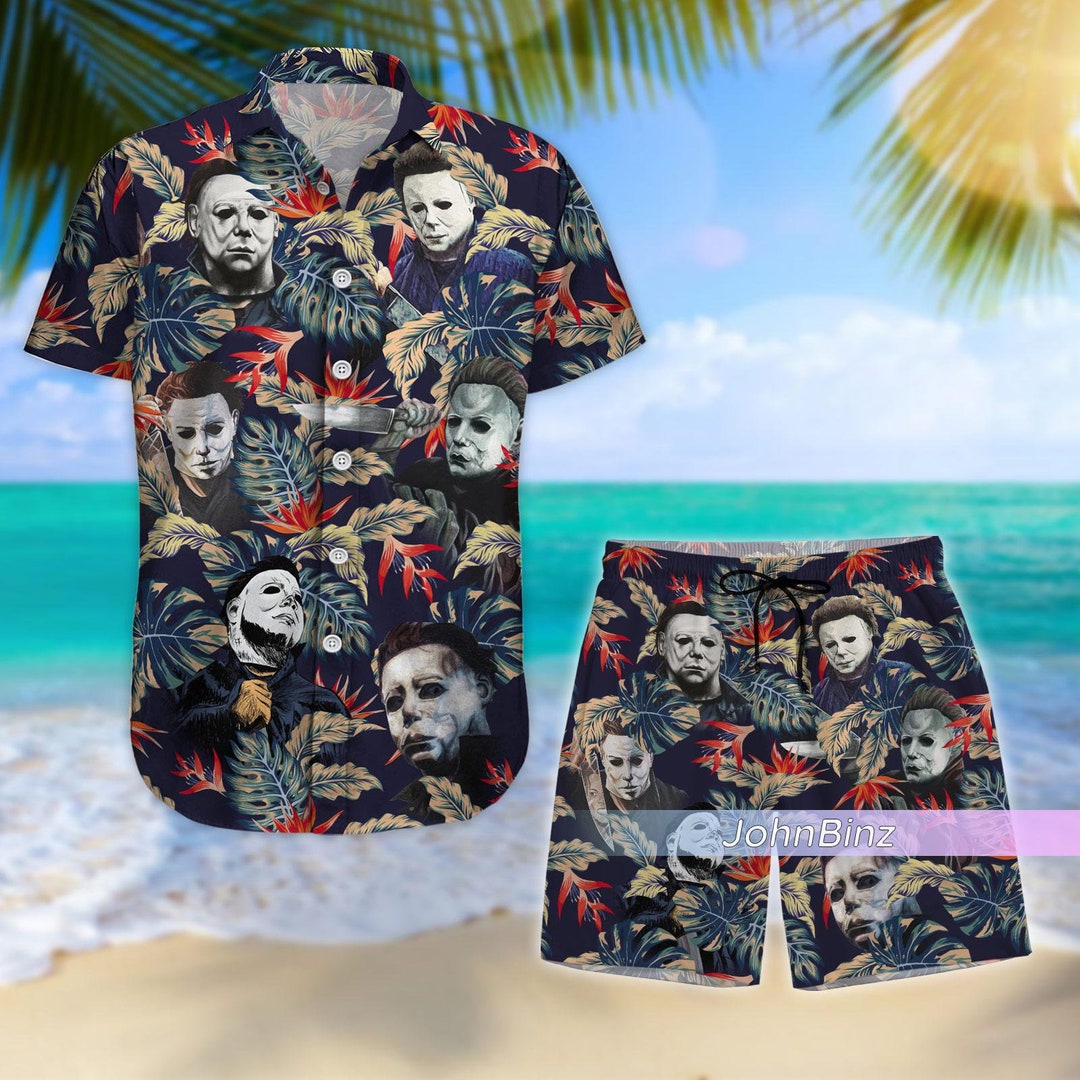 Michael Myers Shirt, Michael Myers Hawaiian Shirt, Michael Myers Button