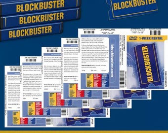 Retro Blockbuster Movie DVD Cover: Printable PNG Download