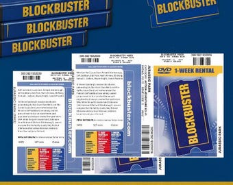 Jurassic Park (1993) | Printable Blockbuster DVD Cover | Instant Download | Two Spine Options Included