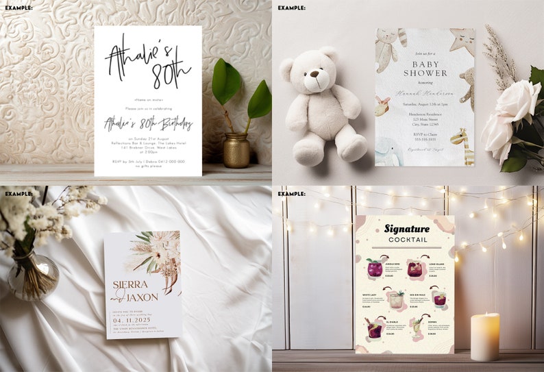 30 x Bright A7 Greeting Card Mockup Bundle A7 Smart Object PSD Mockups 5x7 Invite Mock-Up Portrait & Landscape Invitation Card Mockup image 6