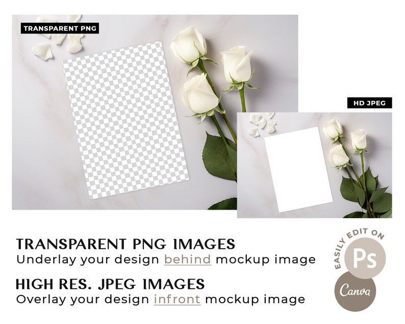 30 x Bright A7 Greeting Card Mockup Bundle A7 Smart Object PSD Mockups 5x7 Invite Mock-Up Portrait & Landscape Invitation Card Mockup image 4