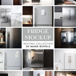 20 x Refrigerator Mockup Bundle: Magnets, Calendars, Stickers, Signs, Photos & More! High Quality JPEG File Digital Download Fridge Mock Up